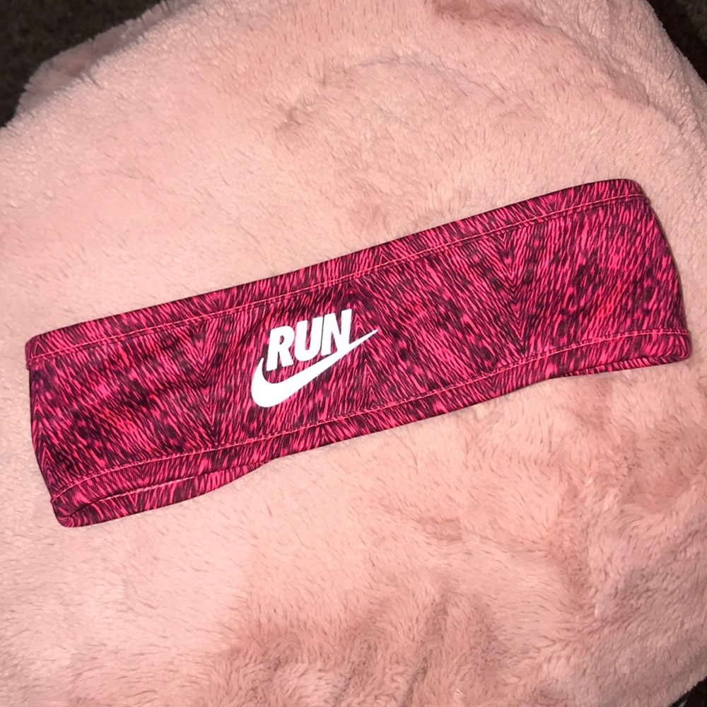 Bright pink Nike headband